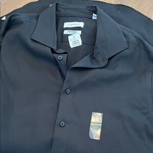 Calvin Klein Men's Infinite Black Dress Shirt